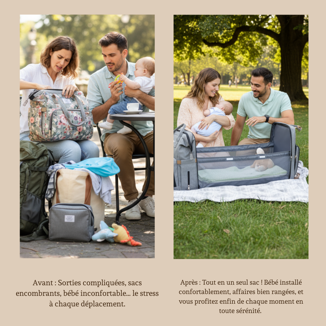 Sac à  langer 2-en-1